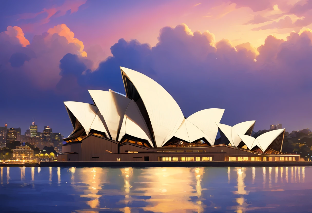 Sydney Opera House from park view.
