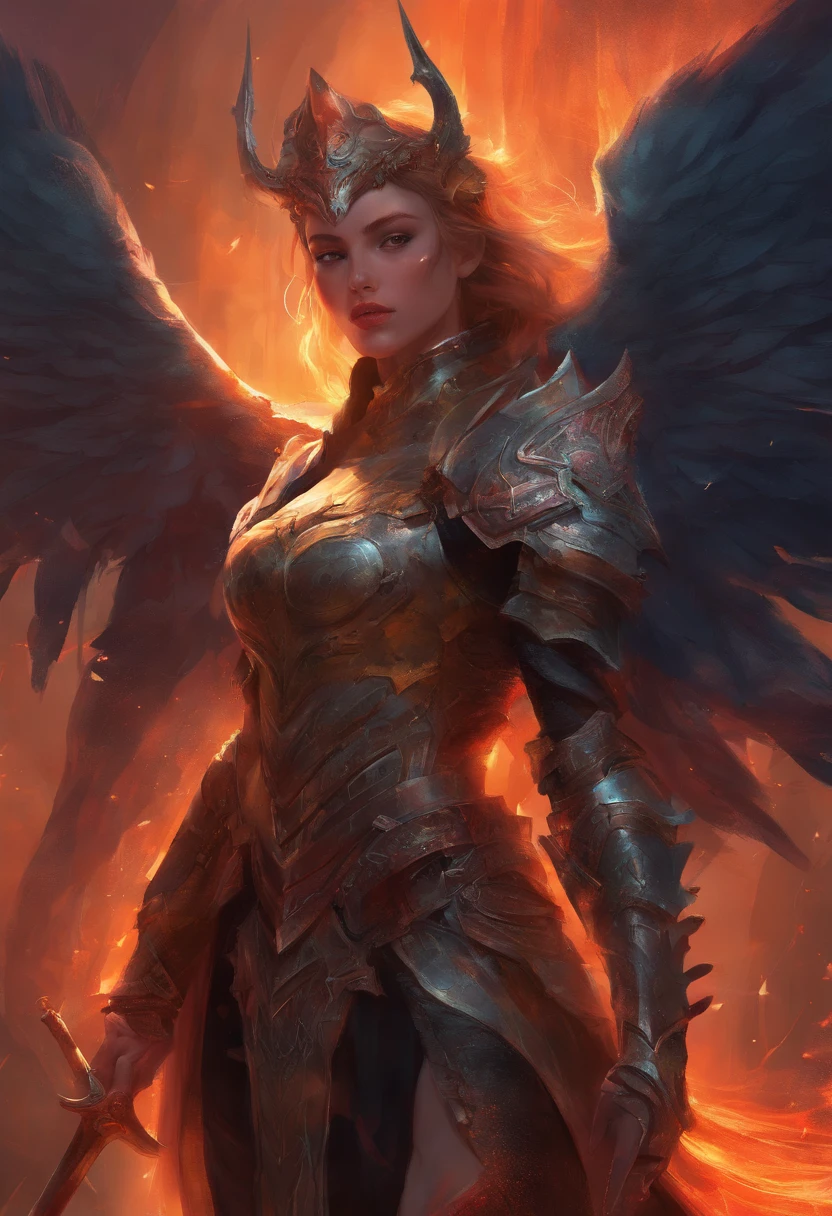 masterpiece, best quality, ,4k,8k,highres 2 girl with a mean face smedevil knight in armour facial scars and blood facing each other in a rap battle