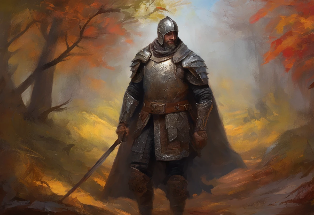 man with short beard, epic rpg portrait, fantasy male portrait, rpg portrait concept art, male warrior, fantasy concept art portrait, epic portrait illustration, detailed character portrait, one human warrior, big black armor with details red, full armor, blue eyes, short hair, brown hair, dungeons and dragons character, detailed hands, cape
