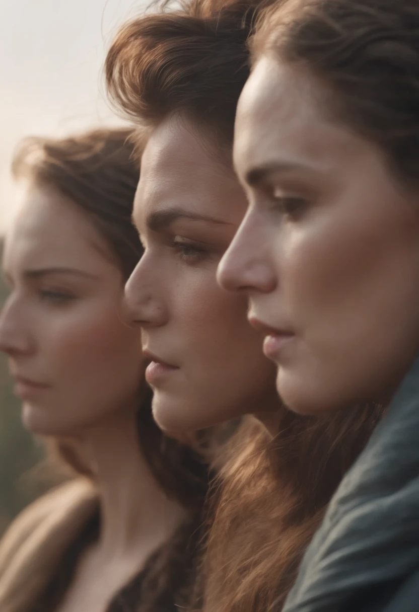 group of people with scars on their foreheads moving in motion, according to the book of revelations in the bible, zoom in, animation in lines, landscape moving in lines, zoom out