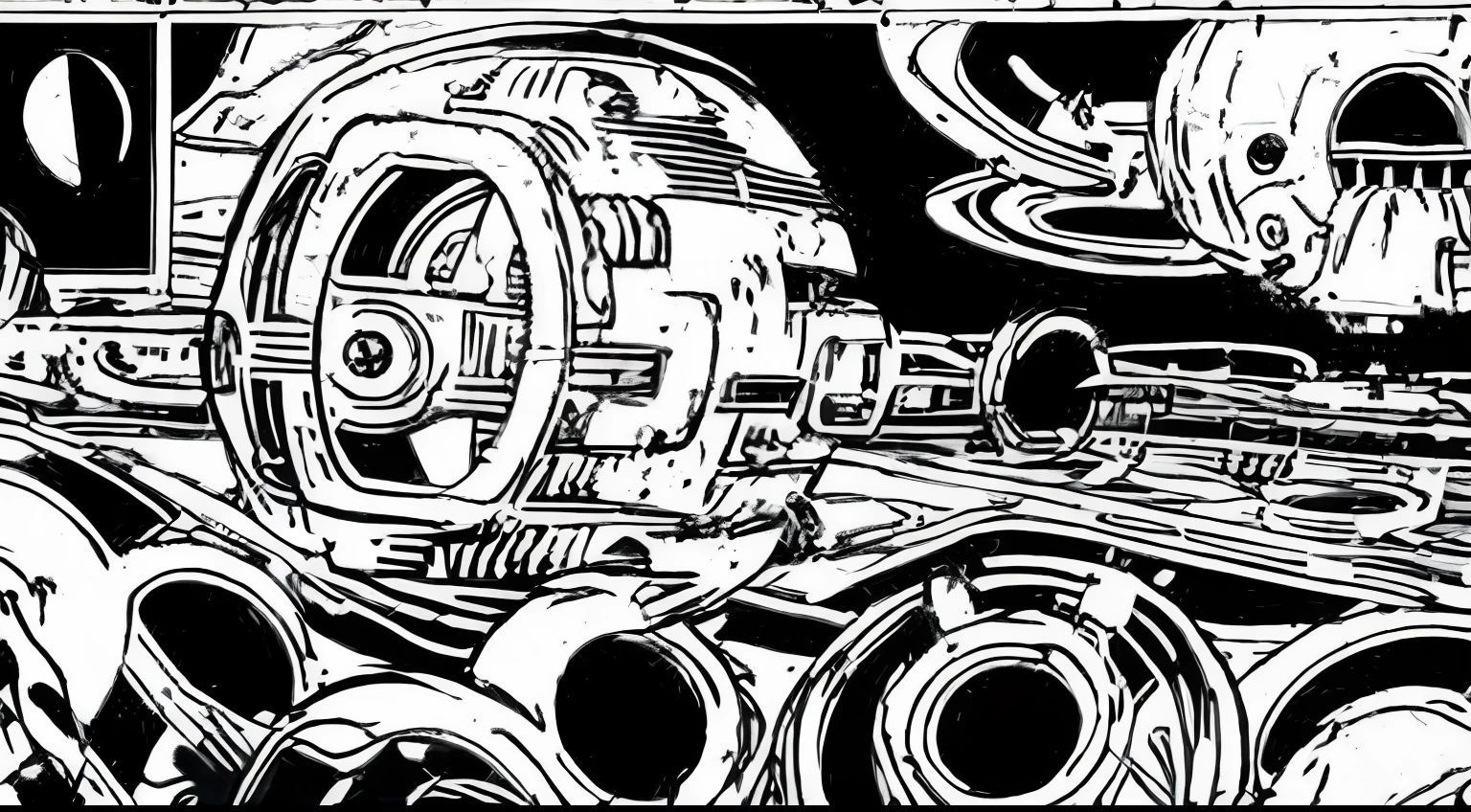 There is a space war with several spaceships destroyed, guerra espacial, daves diferentes, Debris in the air, esplosões, guerra, dynamic lighting, melhor qualidade, detalhado, manga-style, Comic book styles.