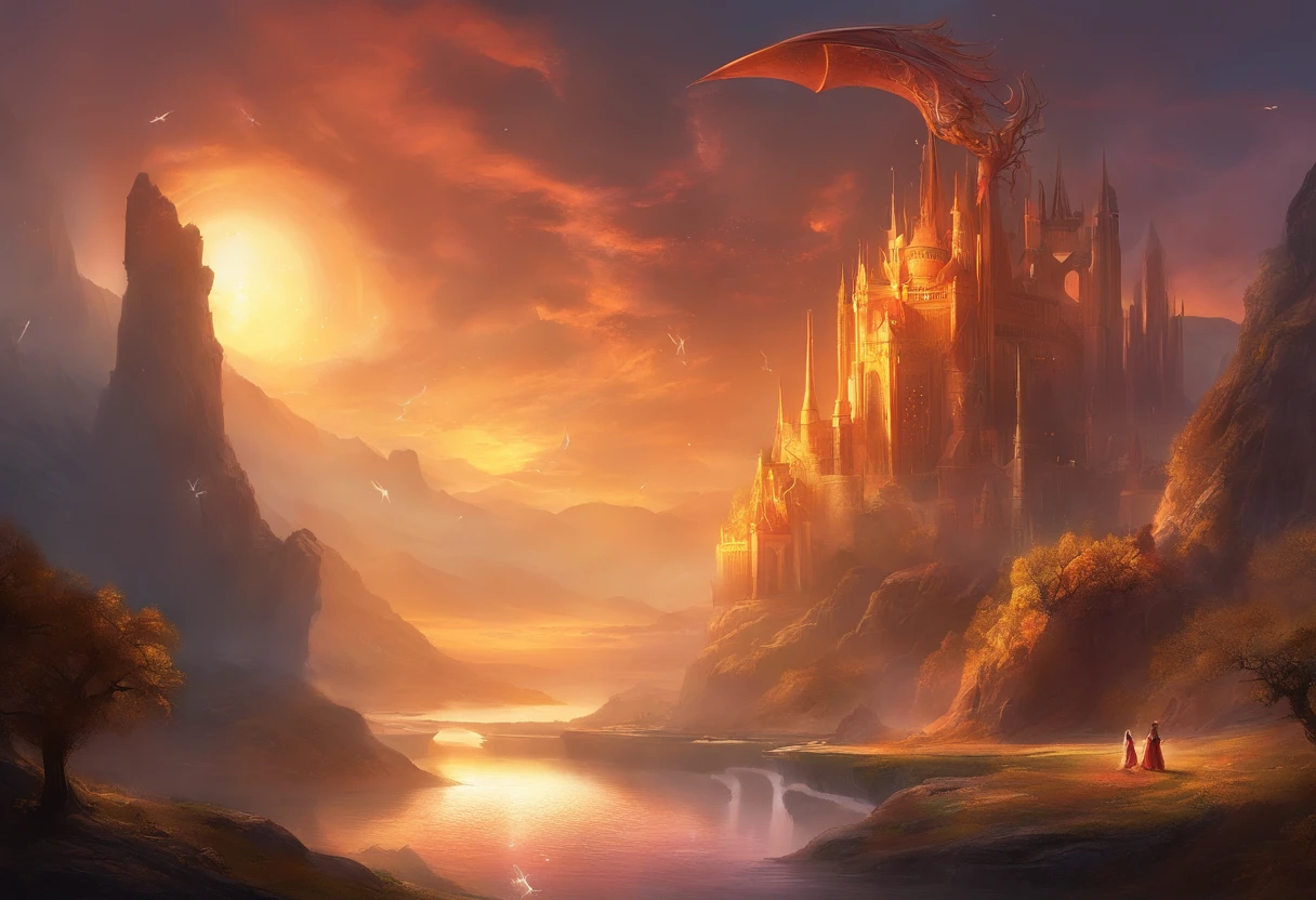 Bring the realism of the artwork to the forefront. Describe the photorealistic style, where every intricate detail, from the texture of armor to the flicker of flames, is rendered with stunning precision.