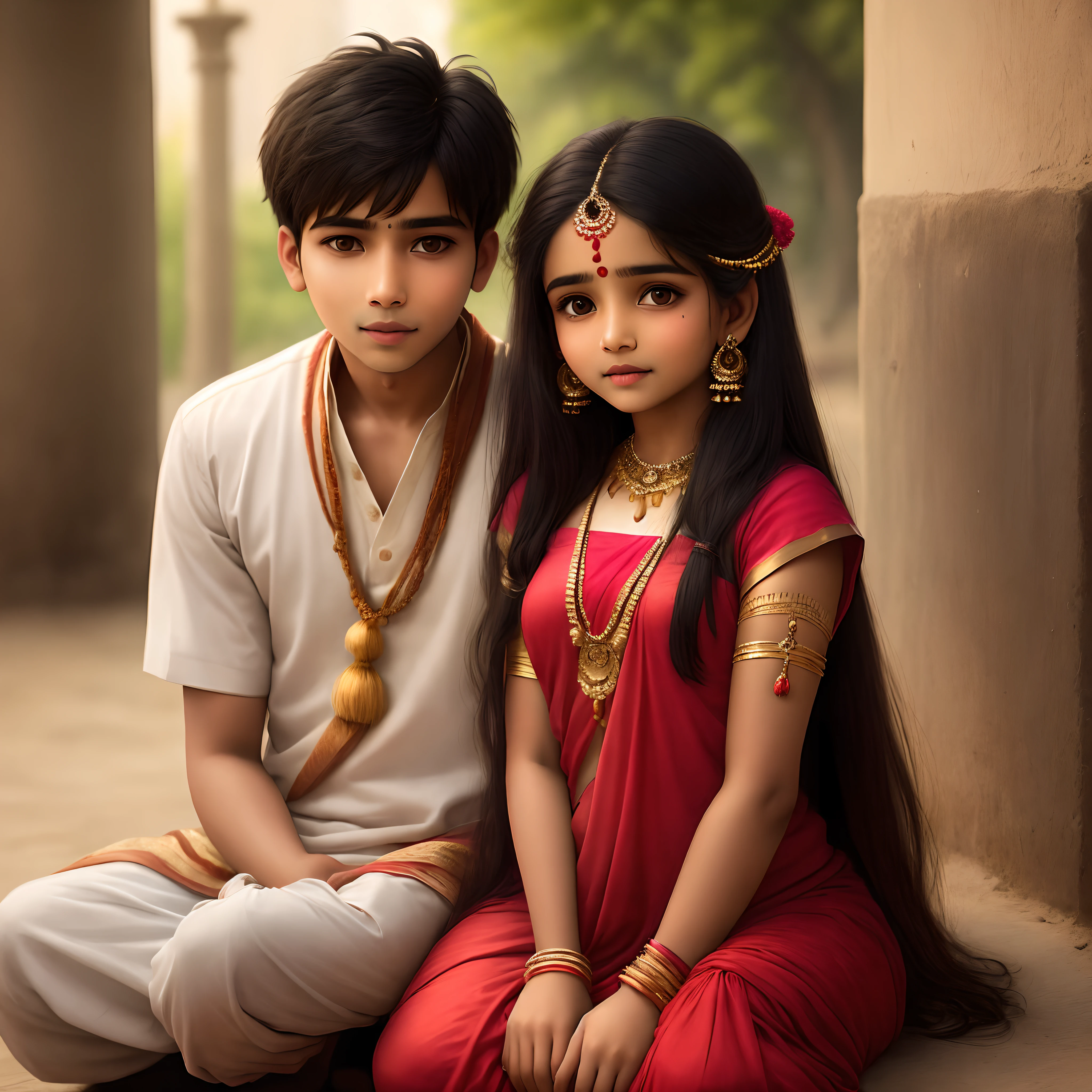 Indian girl and boy
