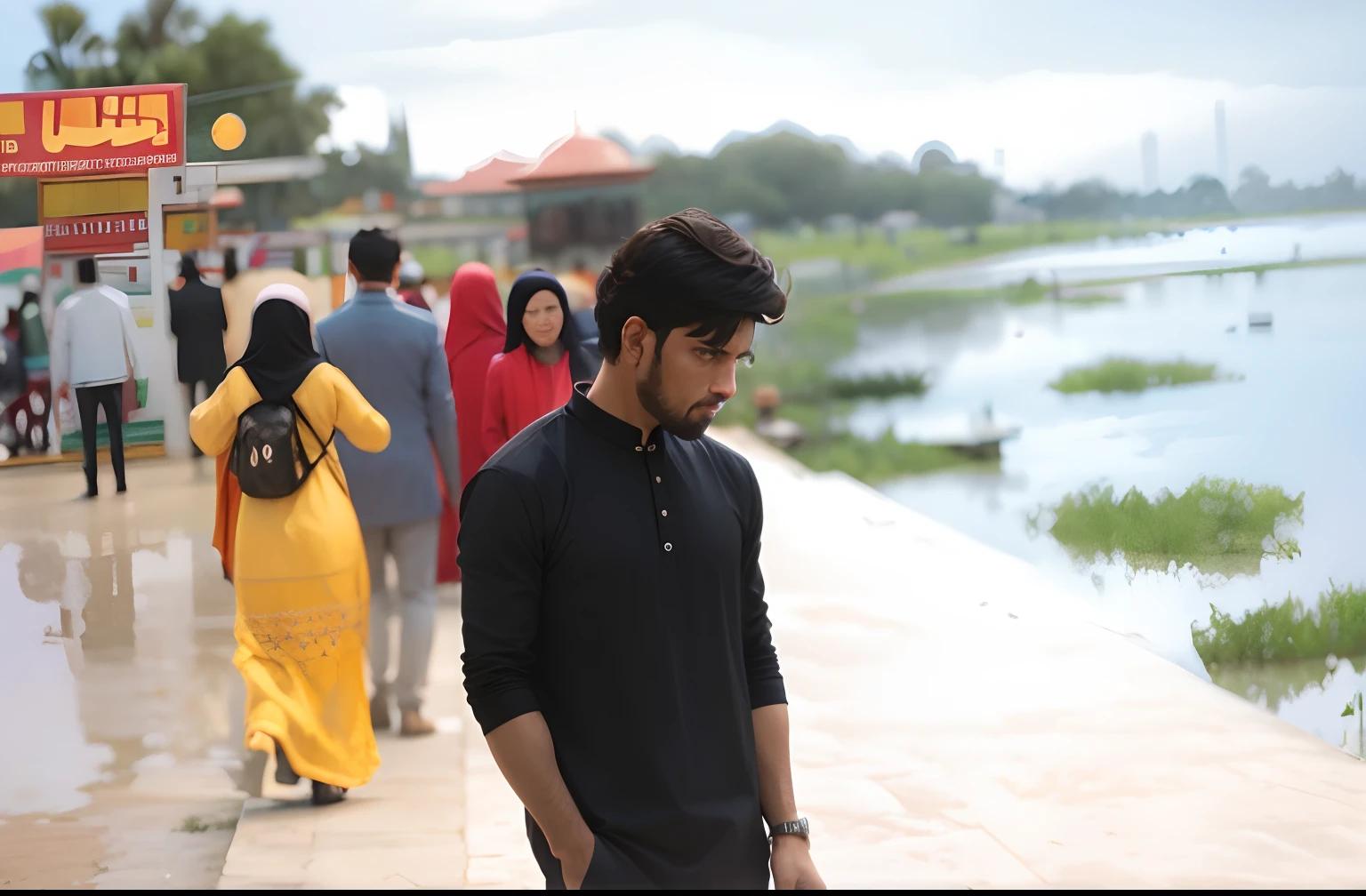 change background. add Mosque background