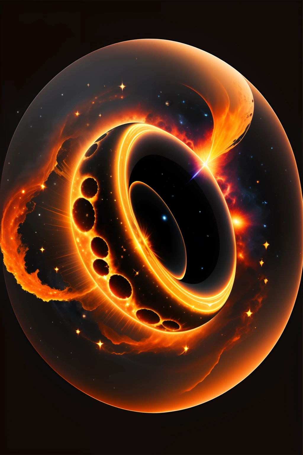 Black hole universe destruction of a star