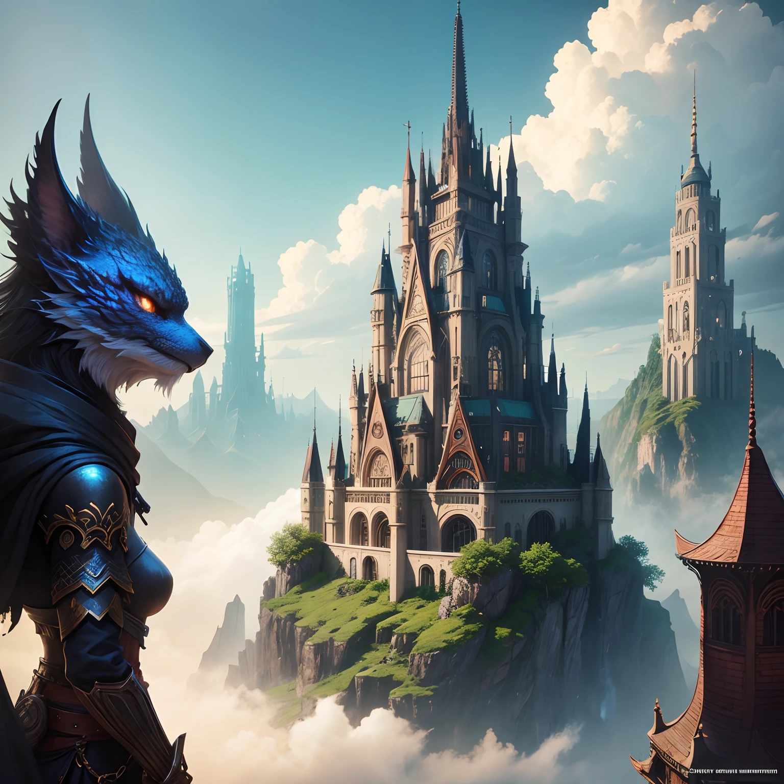 Fantasy City,Fantasy creatures,droid