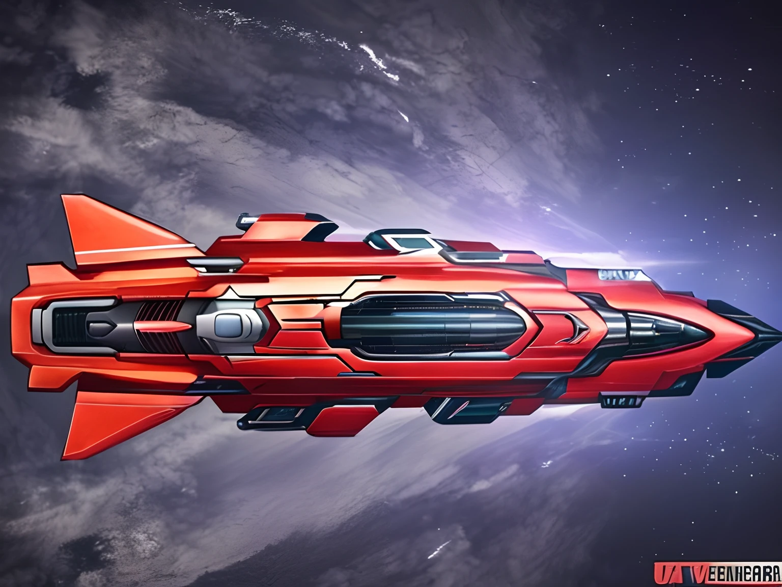 There's a spaceship in a 2D Spaceshooter game, uma nava vermelha de aparencia futurista, gameicon, 2d icon, sprite para um video game, symmetr,(futuristic spacecraft), detalhado, 2 d, (imagem de perfil : 1.5)