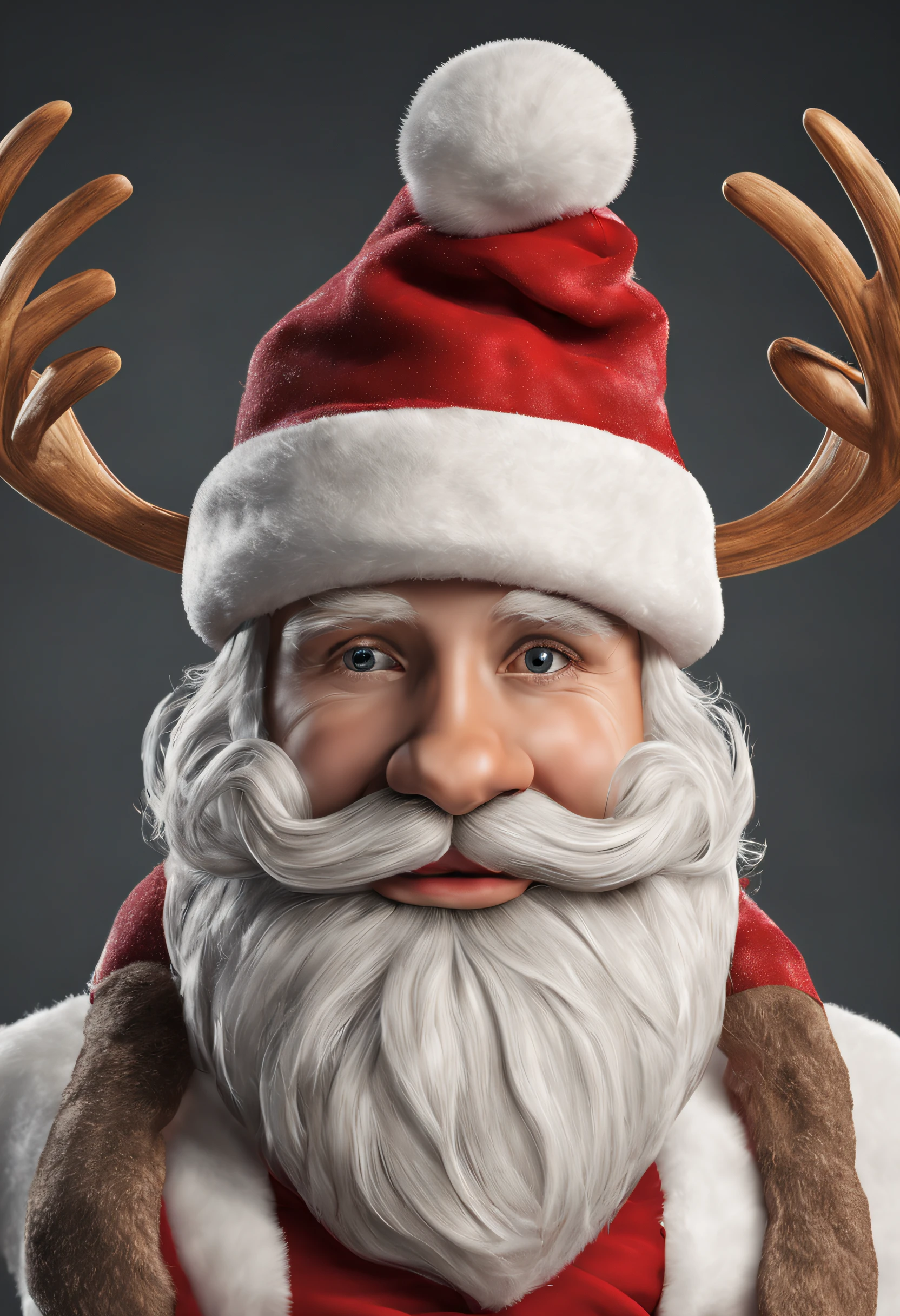 santa claus, snowman, reindeer, Christmas clothes, hd, 8k, beauty, photorealistic