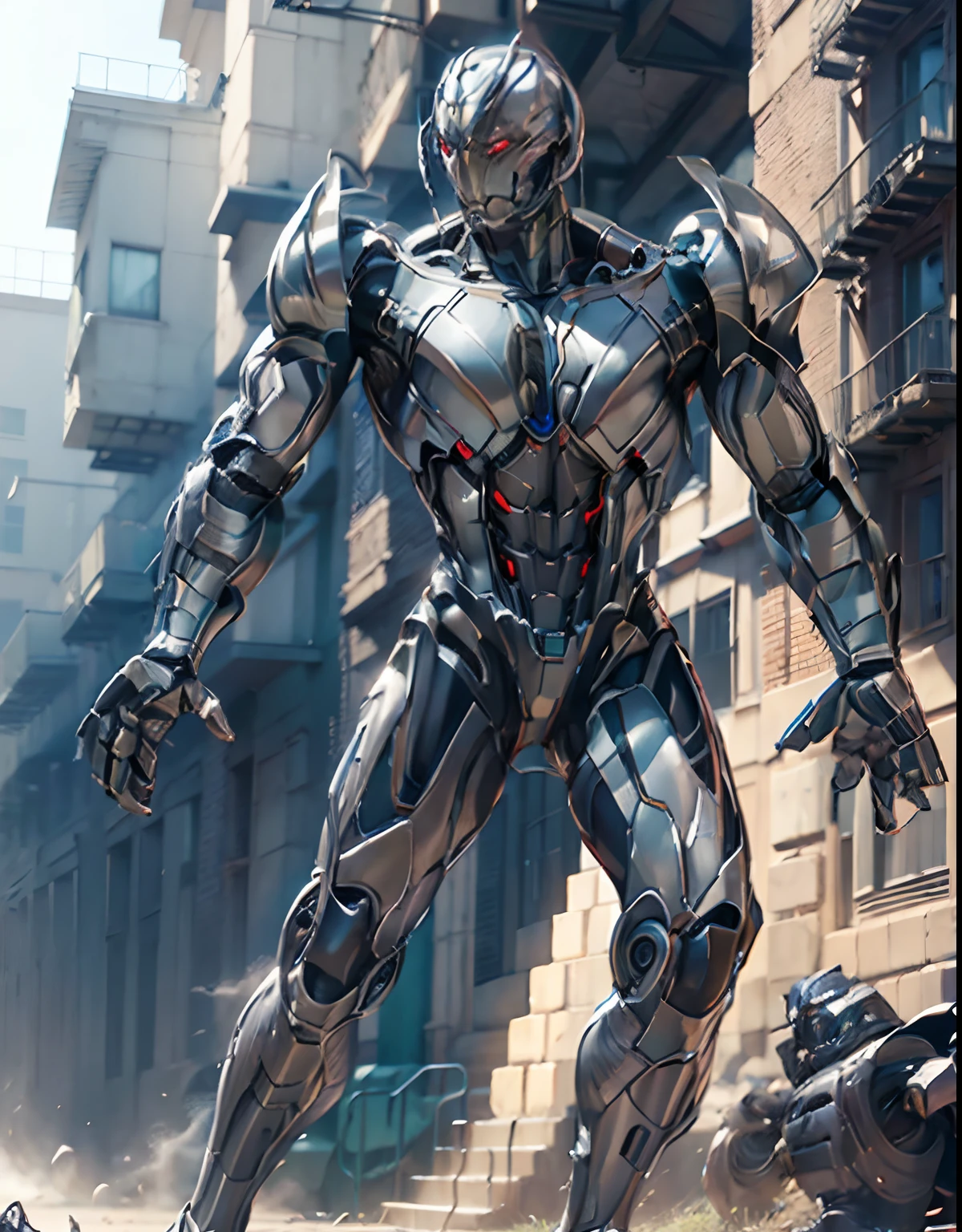 masterpiece, high quality images, high detailed images, A realistic drawing of a reflective steel robot, ULTRON!! mecha inspirado, Armadura Conceitual, Stainless steel armor, inspirado por JIM LEE, arte realista, Sci - Armadura de Fi:! musculoso, um desenho realista, alguma armadura curva, arte conceitual!!, high draft quality, Desenho realista 8K, gleaming steel armor, , armadura fundindo-se com o corpo, sombreamento!!!, Fantastic Art, 8k