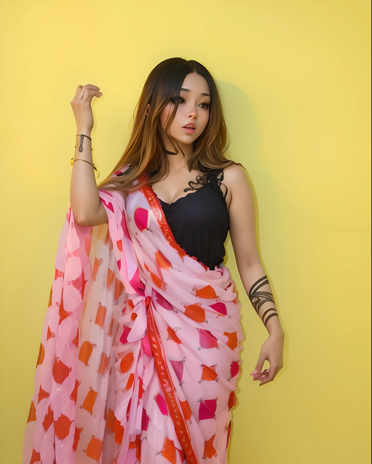 Transform this curvey female model picture into a captivating AI-generated anime princess with intricate details, vibrant colors, and a touch of fantasy. Capture the essence of royalty and elegance while adding a unique, magical twist. Let your creativity shine in bringing this character to life!
