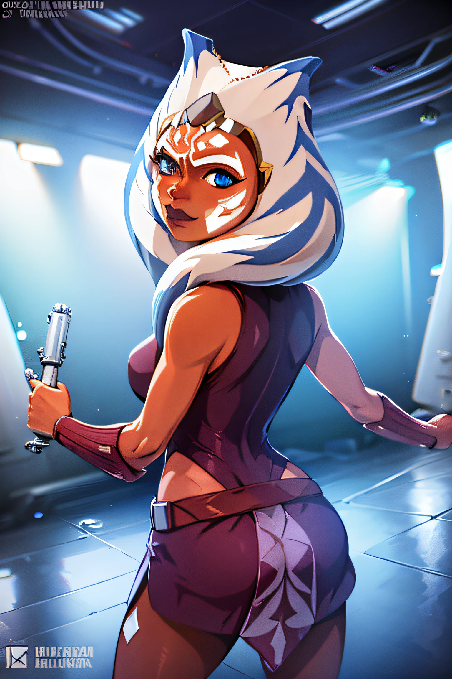 masterpiece, best quality, highres, 1girl, solo, blue eyes, boots, orange skin, gloves, tattoo, tentacle hair, colored skin, facial mark, facial tattoo, belt, forehead mark, lips, knee boots, armor, long hair, lightsaber,full body full shot , ((dynamic pose)),sexy pose, ahsoka  ((((alone))))) , naked,detailed vagina, enormous tits,naked, full shot full body (best quality,4k,8k,highres,masterpiece:1.2),ultra-detailed,, enormous tits ,extremely detailed girl,beautiful detailed eyes,beautiful detailed lips,longeyelashes,dynamic pose ,,sharp focus, ahsoka, ahsoka,muscles ,(((sexy pose ))) FOREST background