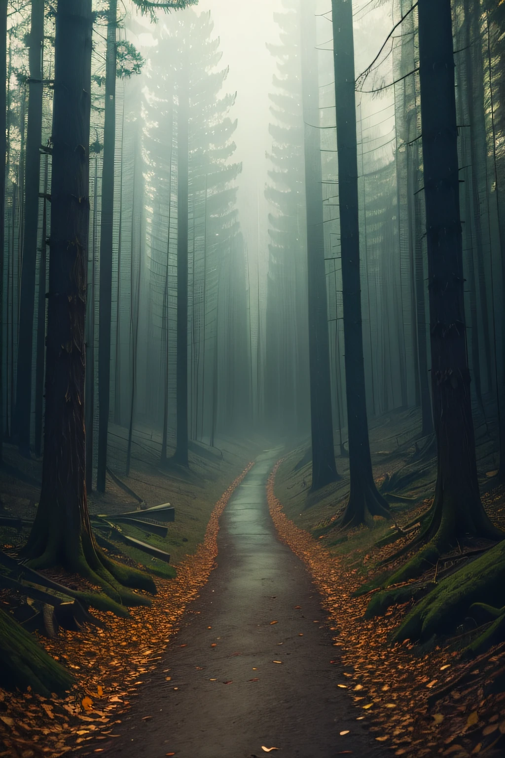 a background of a forest with a spooky style to a halloween themed video