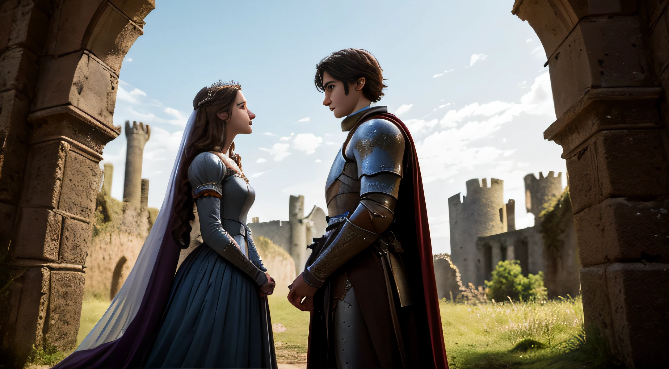 A young knight falls in love with a ghostly lady in a ruined castle, but he kills her true love by mistake and pays a terrible price.