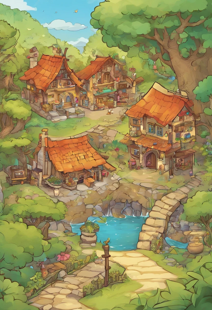 Passo 1: The Magic Map - Enchanted Illustration

1. **scenecy:**
   - Fundo branco para destacar os detalhes.
   - Magic elements (estrelas, varinhas, nuvens).

2. **Mapa:**
   - Draw a 2D map of a house with light strokes.
   - Highlight important areas (sala, cozinha, quartos).
   - Use cores vibrantes para tornar o mapa cativante.

3. **Adornos:**
   - Adicione desenhos fofos e infantis pelos cantos do Mapa.
   - Enter a compass or arrows.

4. **Detalhes:**
   - Marcas de passos leves indicando o caminho.
   - Pequenos desenhos de chaves, Locks or Mysterious Symbols.

5. **Creative Title:**
   - "The Magic Map: The Beginning of the Enchanted Journey!"
   - Use fonts and colors that evoke magic and adventure.