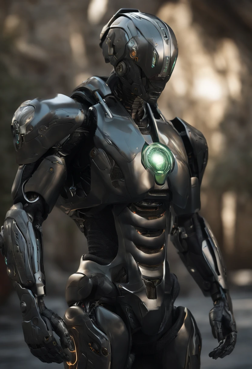 Generate detailed male human cyborg hybrids, This prompt is、Create a compelling depiction of a detailed human cyborg hybrid, Exhibits a seamless fusion of organic, mechanical and cybernetic elements. Fighter-class cyborgs must have advanced technology, Seamless integration with its biological features, As a result、Become a formidable visual stunning that captures the imagination. With this unique design that balances the natural world with cutting-edge technology,