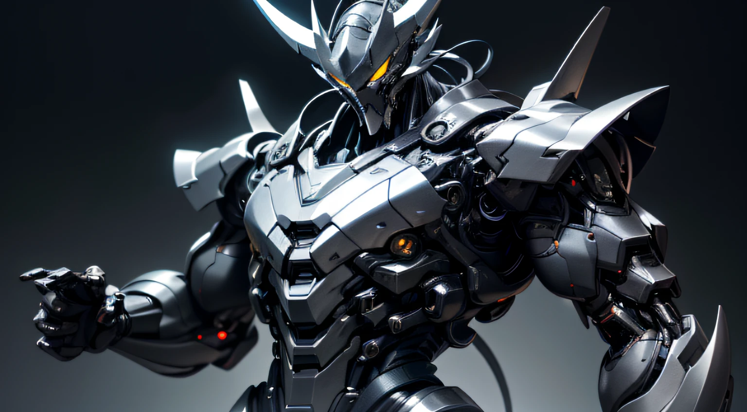 Insect humans、Black Scorpion Man、Cybernetic mutants、Villain Phantom、Platinum Metallic Body、Combat stance、Super slender body、Upper body view、tall male、Big claws、