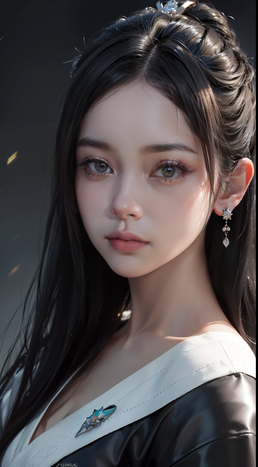 Nezuko Kamado Demon Slayer,melhor qualidade, obra-prima, ultra alto nada, (fotorrealista: 1.4), foto crua, 1girl, cabelo preto liso longo, maquiagem, split lips, looking at the viewerHyperrealism detailed bio-fi genetics geisha transcendence belle navigator, moda apical, sombreamento facial perfeito, esthetic, revestimento de cobre preto vanta claro, brilho dourado brilhante, conectando cabelos brilhantes e fluidos, glifos QR-Code, radioactive prismatic molecules, pinceladas impressionistas suaves, cor sublime sutil, Textura do tecido, corte apertado, cores silenciadas, Pintura de retrato, action pose, preencher toda a imagem, ricos detalhes hiper, Vivid global light, 3D imaculado 8K elegante, Perfect composition of the inventor, sombra realista impressionante, WLOP, arte conceitual sinistra profissional, uma pintura digital intrincada, elegante, altamente detalhada, arte conceitual, smooth and sharp focus, illustration, Sem estilo Jackson Pollock