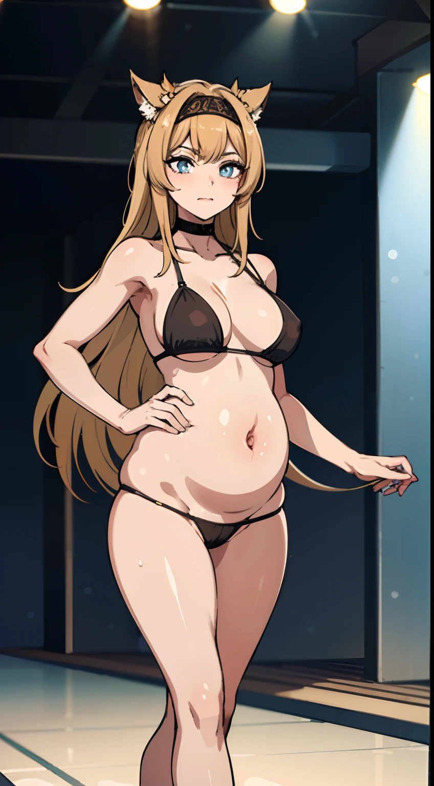 Caitlin Dev 1, As a swimsuit model, Realistic pictures, (((walking down the catwalk))), (self-assured), ((Catwalk background)), (Bikini), (Feminine), ((Sexy face)), ((Detailed pupils)), ((Perfect eyes)), (revealing outfit), Extremely detailed painting, Intricate, Brush strokes, ((The art of Bastian Lekuf-Deham)), 8K wallpaper, Nikon, trending on artstationh, trending on CGSociety, art by midjourney, (Sexy),Pregnant women with,The crowd was offstage,Surrounded,A group of pregnant women walk on the catwalk, Parties,Naked breasts,Bare topless, Beauty,Large breasts,cleavage
