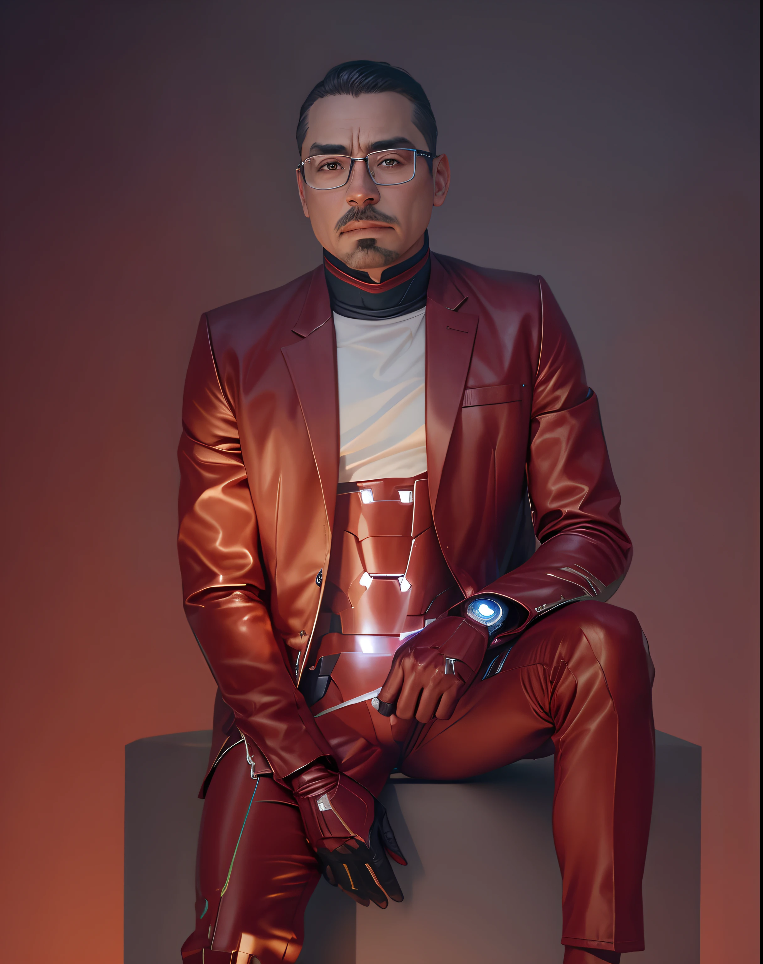 Put a realistic iron man on me,4k ,change background