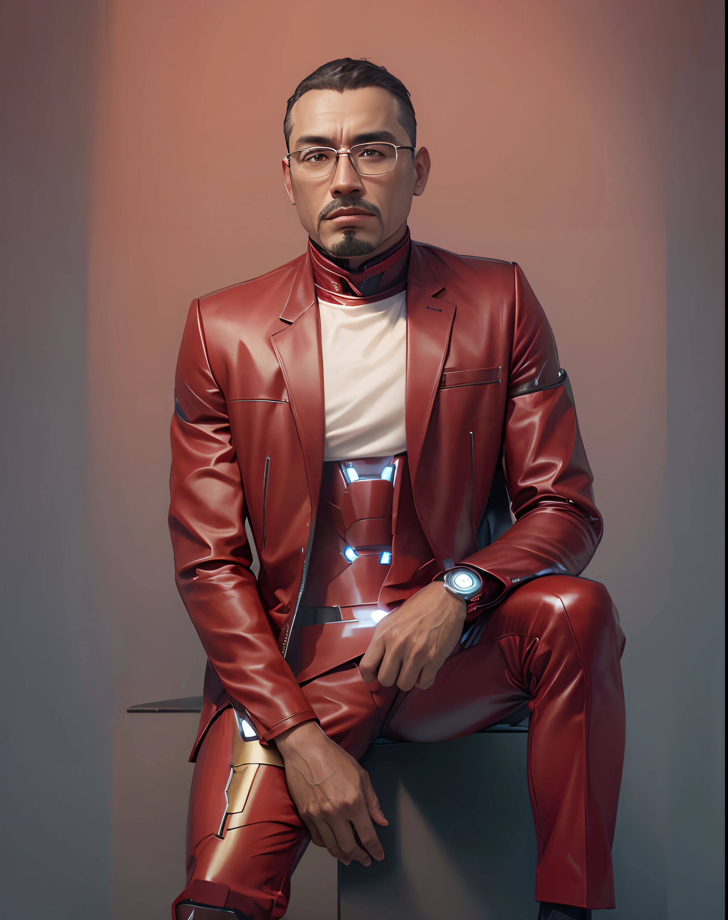 Put a realistic iron man on  me,4k ,change background