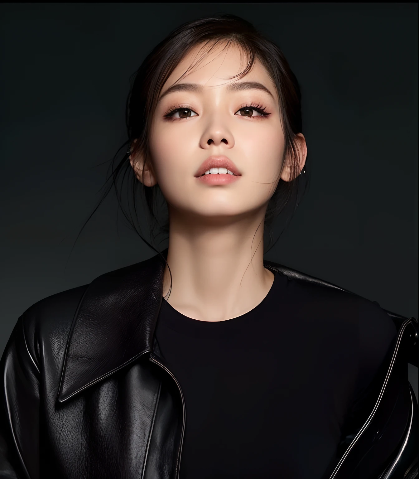 um close up de uma mulher vestindo uma jaqueta de couro preta, jennie blackpink, Parque Roseanne do Blackpink, Lee Ji - Eun, Lee Ji-eun, Lulu Chen, Parque Ji-min, Heonhwa Choe, Shin min jeong, yun ling, atriz da Coreia, Gongbi, linda mulher coreana jovem, Lalisa Manobal, Mulher sul-coreana bonita