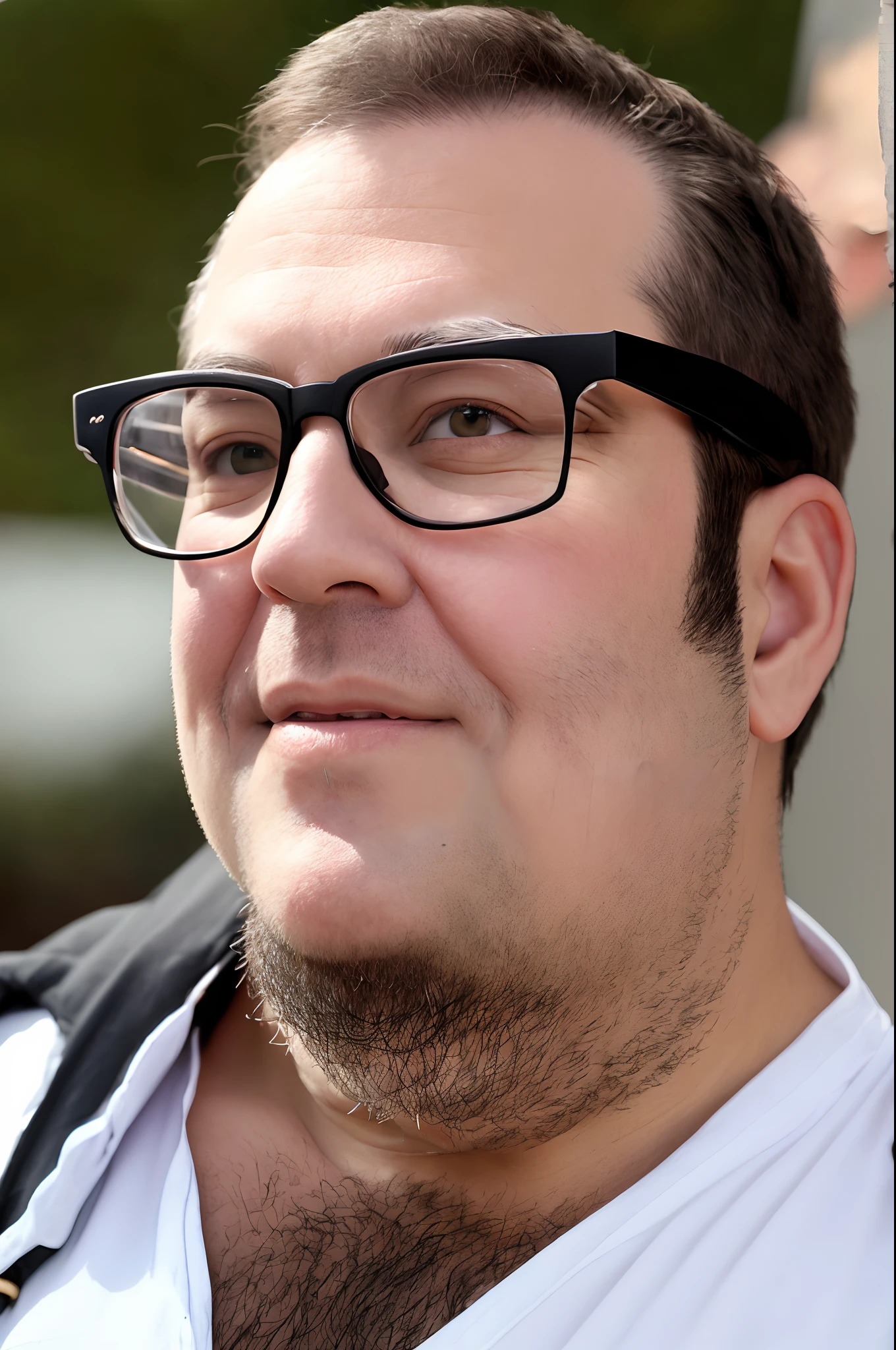 Chubby Uncle eye glasses Unshaven