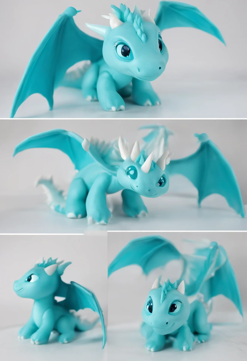 Cute turquoise dragon with stunning wings, in 3D. Style: Inspired by the dragons from "How to Train Your Dragon" with a Kawaii anime twist. Lighting: Soft overhead light for a magical glow. Colors: Shades of turquoise and sky blue, accented with silver. Composition: Use a Canon EOS 5D Mark IV DSLR camera, EF 50mm f/1.8 STM lens, 30.4-megapixel resolution, ISO 100, shutter speed 1/125. --ar 16:9 --v 5.1 --style raw --q 2 --s 750