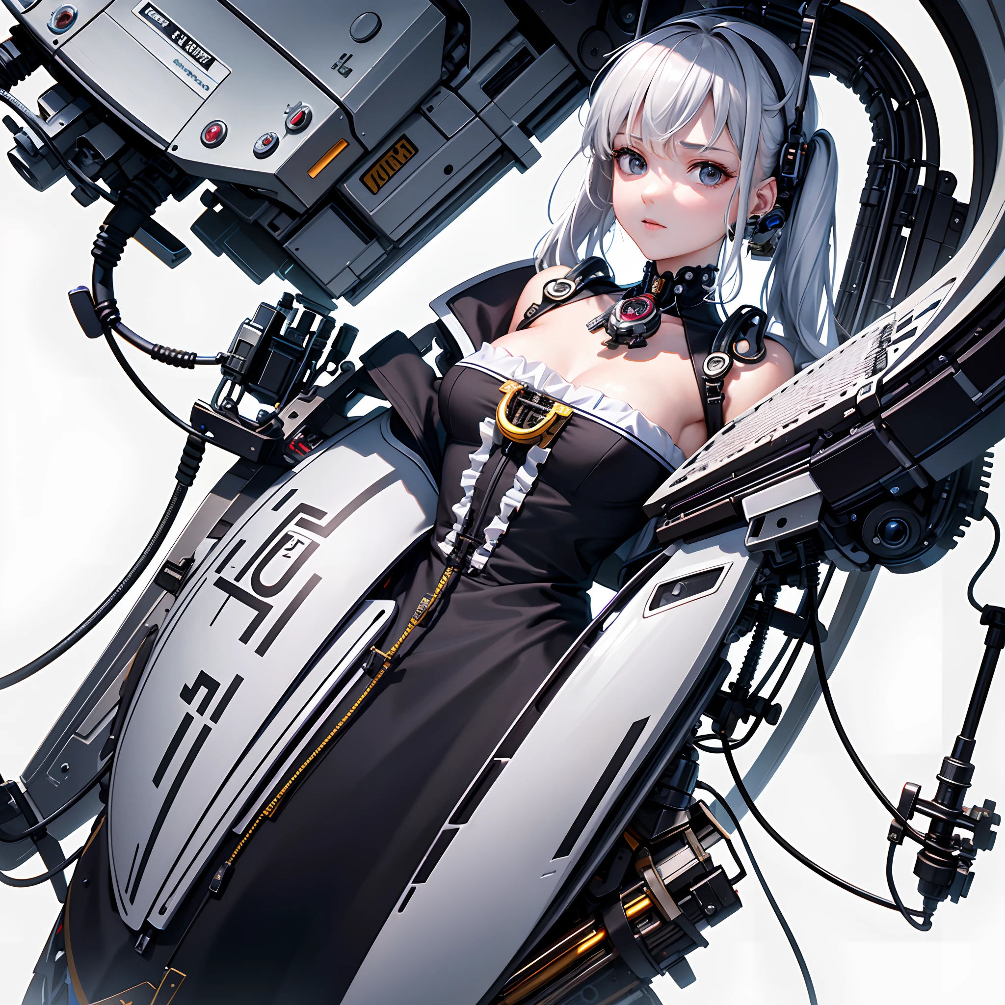 (Finest quality)),(超A high resolution),(ultra-detailliert),(Meticulous portrayal),((best pictures)),(Finest works of art),Ultra-Precision Art,The art of astounding depiction,a science fiction film,Sci-Fi Art, (One female robot:1.5),