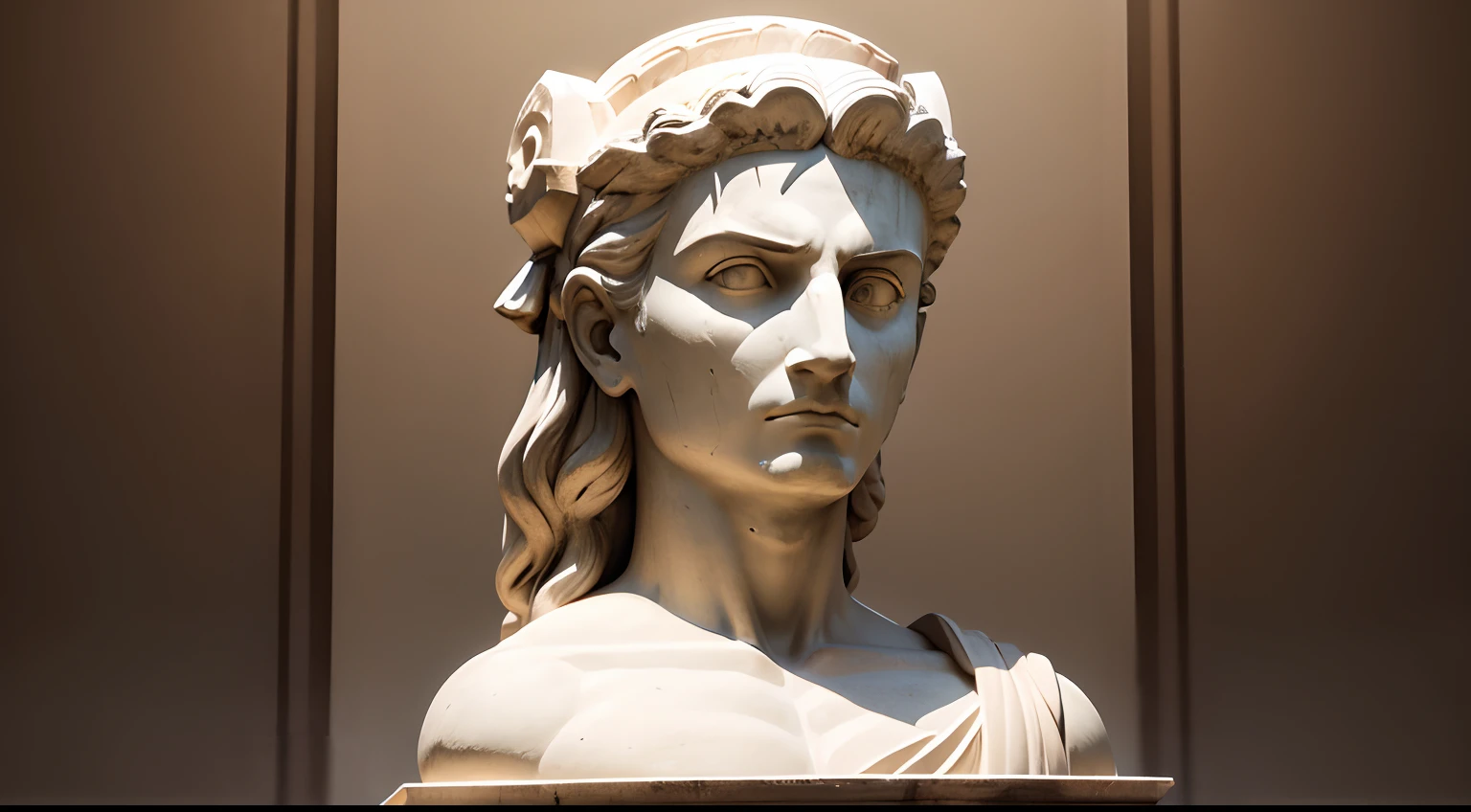 Greek statue thinking (obra-prima) (8k high resolution) (melhor qualidade) (Ultra Definition) (Ultra realista)(Foto RAW) (Foto realista) (bright illumination)