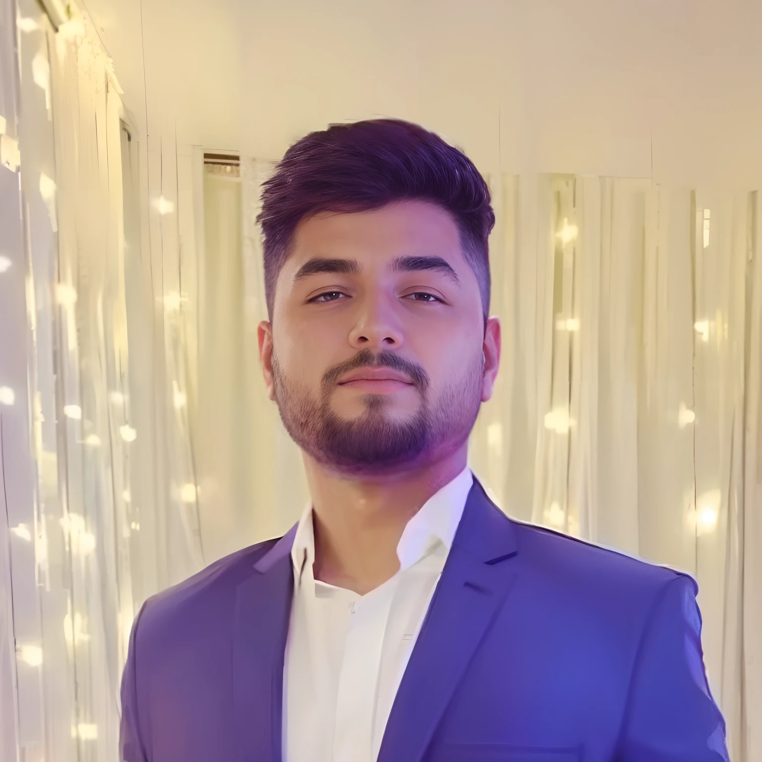 A formal 1:1 ratio oil painted avatar from the provided picture for Instagram profile picture