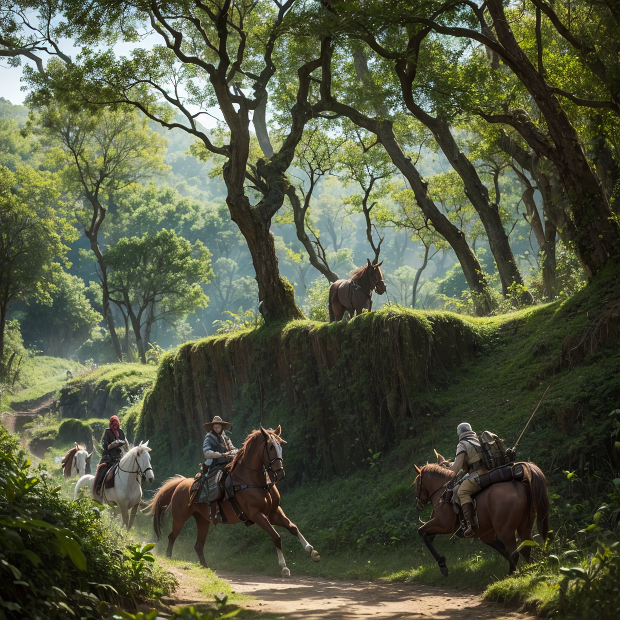 (melhor qualidade,4k,8k,Altas,master part:1.2),ultra-detalhado,(Realistic,fotorrealista,photo-realistic:1.37),monster hunter,atmosfera de pressentimento,sombras escuras,agourento,criaturas monstruosas,Hunter equipment,nevoeiro misterioso,Detailed forest scenario,floresta sinistra,beleza assombrosa,noite de luar,sons assustadores da floresta,Magias,vivid colors,Encontros perigosos,Escondendo-se nas sombras,Tesouros escondidos,Treacherous Paths,Medieval setting,confrontos violentos,menacing creatures,ATMOSFERA GLOOMY,ancient ruins,ruined stone walls;,twisting trees,Hunting Party,Adrenalina,monstros escondidos,rugidos aterrorizantes,menacing eyes,Fearless Heroes,Tense anticipation,armadilhas mortais,Fuga,luar estranho,batalha final,Heartbreaking moments,Liberando poderes,Monstrous Victory,unforgettable trip.