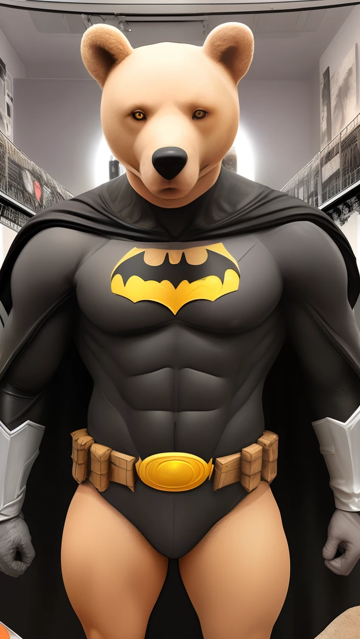 Urso com a roupa do Batman
