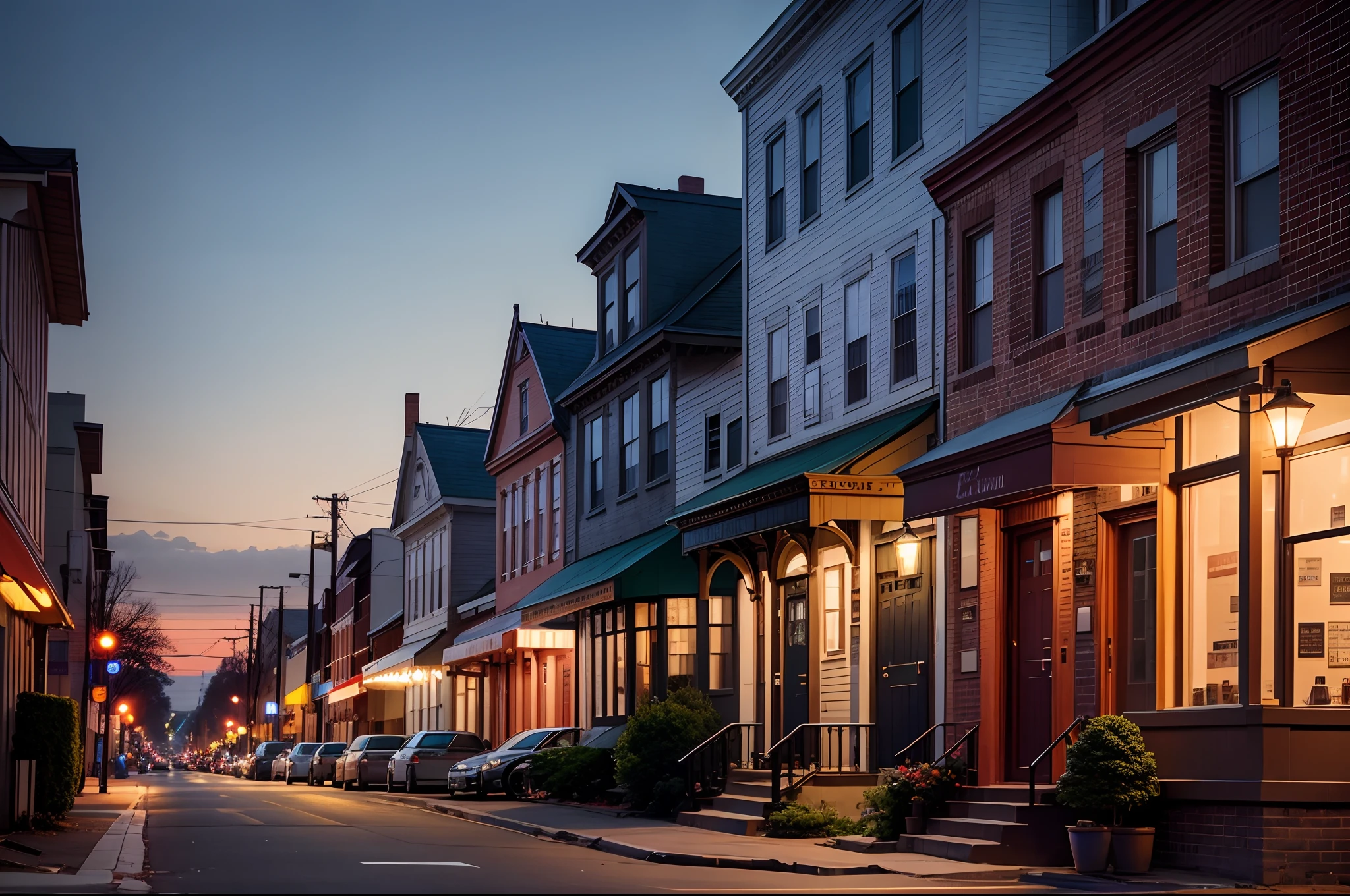 Uma pequena cidade americana chamada Elmwood, situated in the heart of the United States. It's nighttime and the city seems to be shrouded in an atmosphere of terror and suspense.