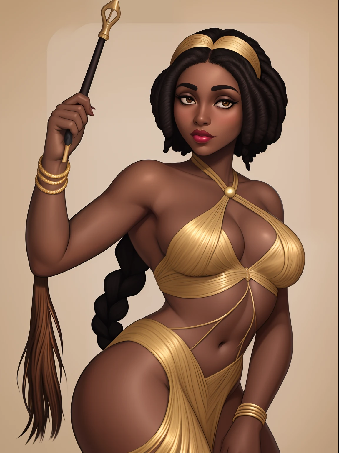Uma mulher negra, mulata, Morena, imagem de ,corpo inteiro, cabelo afro caindo para a frente, Rasta type but braided, com o corpo perfeito de corpo inteiro lindo seios perfeito, BEAUTIFUL PERFECT LIPS, perfect hands beautiful image beautiful beauty mayor, Araffe's wife in a flappper costume holding a wand and wearing a headband, melindrosa, Anos 20, fantasia, Traje de alta qualidade, rugindo vinte anos, 1920s vibes, 1 9 2 0 s estilo pano, Era do Jazz, saia preta curta, 1 9 2 0 s estilo, Estilo dos anos 1920 Uma mulher negra, mulata, Morena, imagem de ,corpo inteiro, cabelo afro caindo para a frente, Rasta type but braided ,com o corpo perfeito de corpo inteiro lindo seios perfeito, BEAUTIFUL PERFECT LIPS, perfect hands beautiful image beauty mayor,
