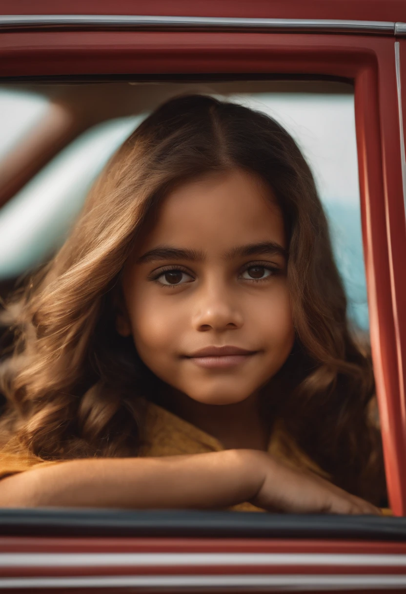 (Estilo Pixar) Um retrato na altura da cintura de uma mexicana com cabelo comprido, textura natural da pele, Texturas 4k, HDR, intrincado, altamente detalhado, foco nítido, hiper-detalhado