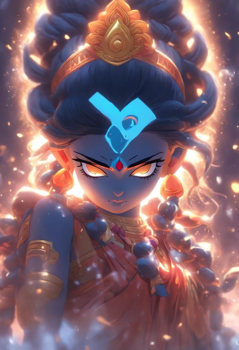 (((Hindu God))) best quality, ultra-high resolution, 4K detailed CG, masterpiece, Parvati, woman, sad, Indian, crying, Hindu mythology, standing, Hindu image, aesthetic, beautiful, centered camera