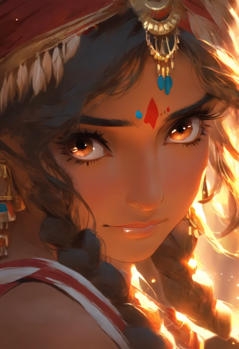 (((Indian woman))) best quality, ultra-high resolution, 4K detailed CG, masterpiece, Parvati, woman, sad, crying, Hindu mythology, standing, Hindu image, aesthetic, beautiful, centered camera