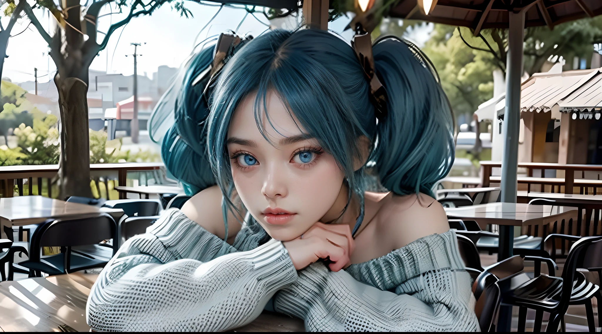 sona face, blue hair, blue eyes, ojos agudos, ojos perfectos, add_detaild:1