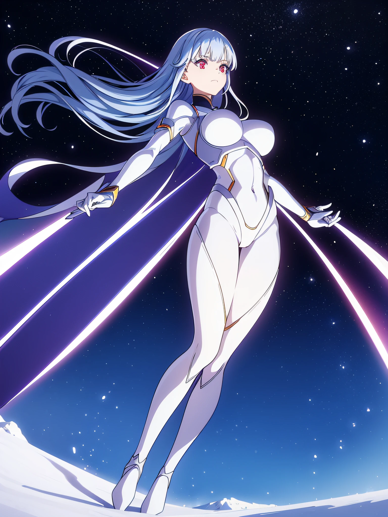 Kula Diamond, Kula Diamond with her hair in motion, ice skiffs all over the back ground, snowflakes falling everywhere, bright red eyes, victory pose, celebrating, medium breasts, fitness body, full body, (ultra- realistic), {extremely detailed 8k CG unit wallpaper}, expansive landscape photography, (a low view focusing on the character and setting), (wide open field view), (low angle shot), (high light: 1.5), (low light: 1.0), (warm light source: 1.2), complex details, (iridescent colors: 1.4), (bright lighting), (atmospheric lighting), Dreamy, badass, The King Of fighters 2001