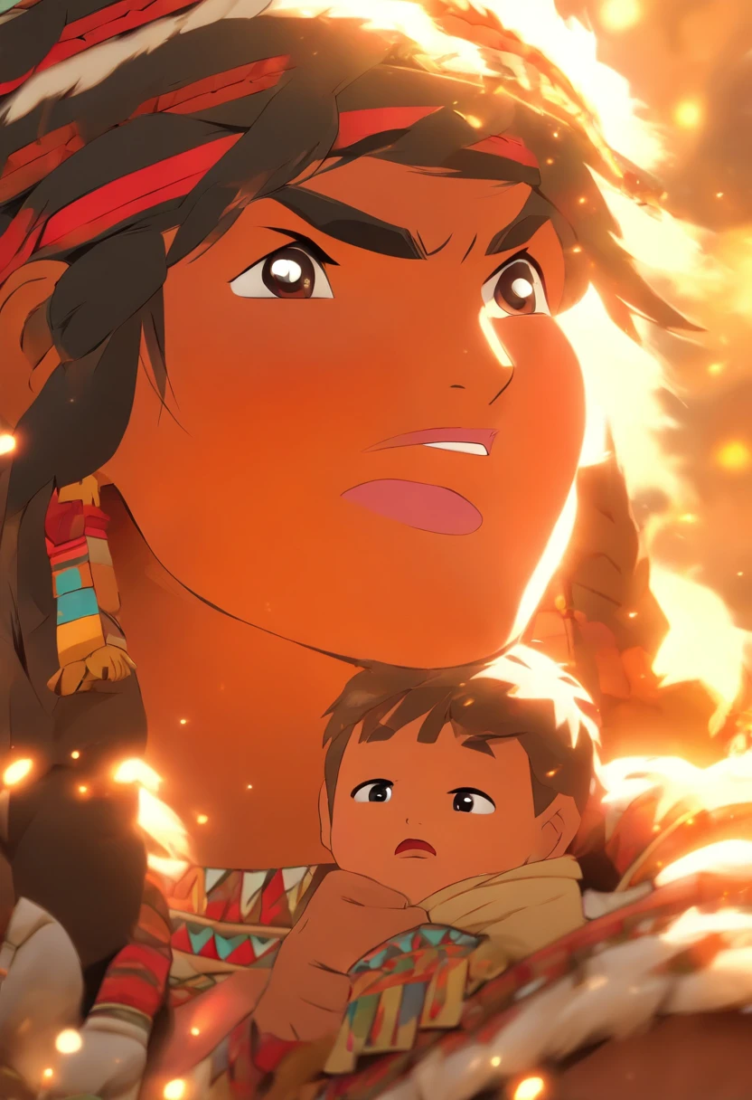 (((Peruvian Mama Ocllo))) best quality, ultra-high resolution, 4K detailed CG, masterpiece,Mama Ocllo, Peruvian man, Inca clothing, Inca mythology, Peruvian Andes, Sunlight, Peru, aesthetics, beautiful image , centered on the screen