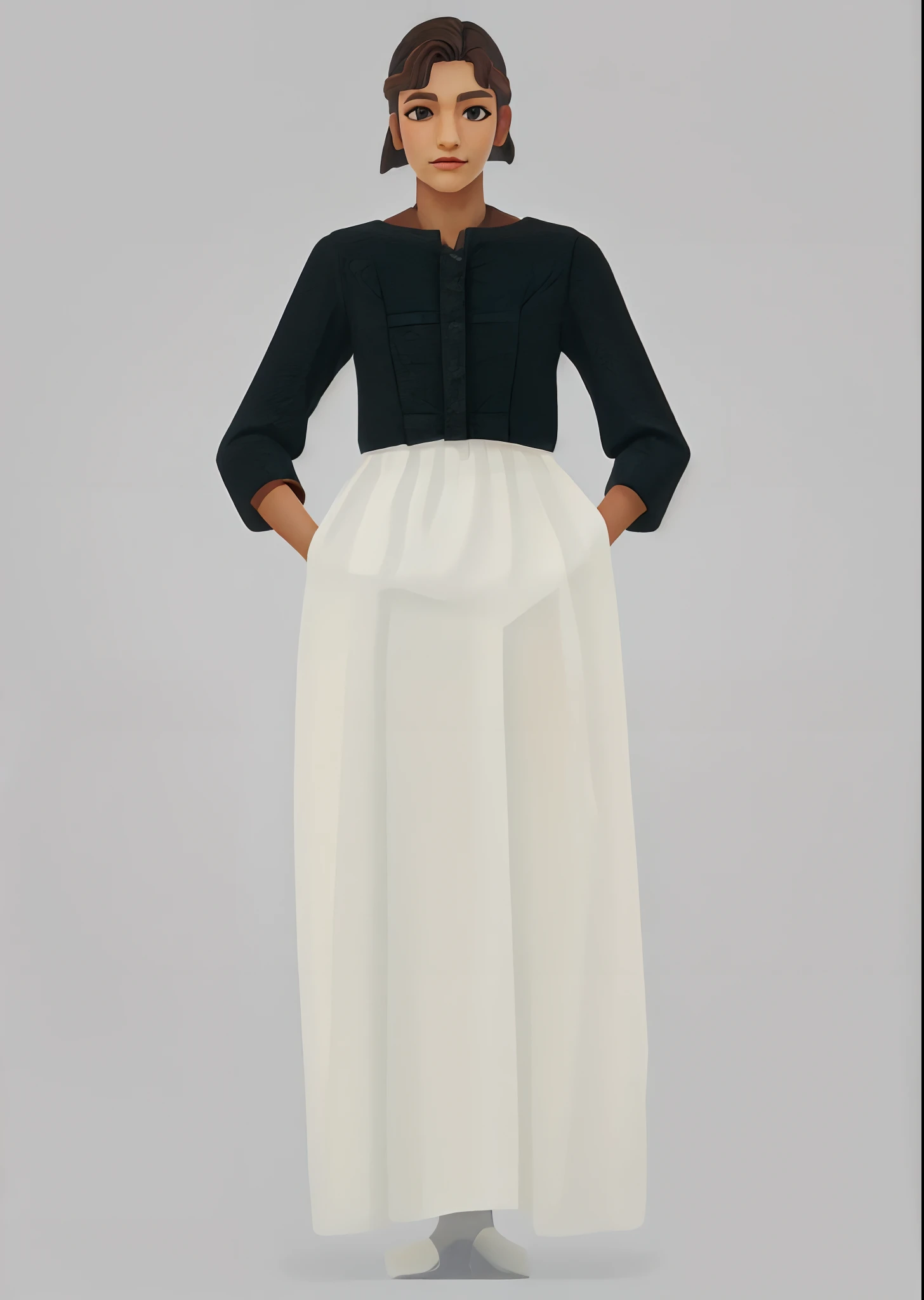 um close up de uma camisa preta e uma saia longa branca, coletes e espartilhos, roupas de seda pretas e vermelhas, traje vermelho e preto!!!, roupas opulentas vermelhas escuras ornamentadas, detalhes em vermelho e preto, roupas steampunk, victorian inspired clothing, casaco vermelho, Vitoriano, jaqueta preta e vermelha, vermelho e preto, victorian gothic, goth outfit, roupas piratas, 3d Cartoon game asset