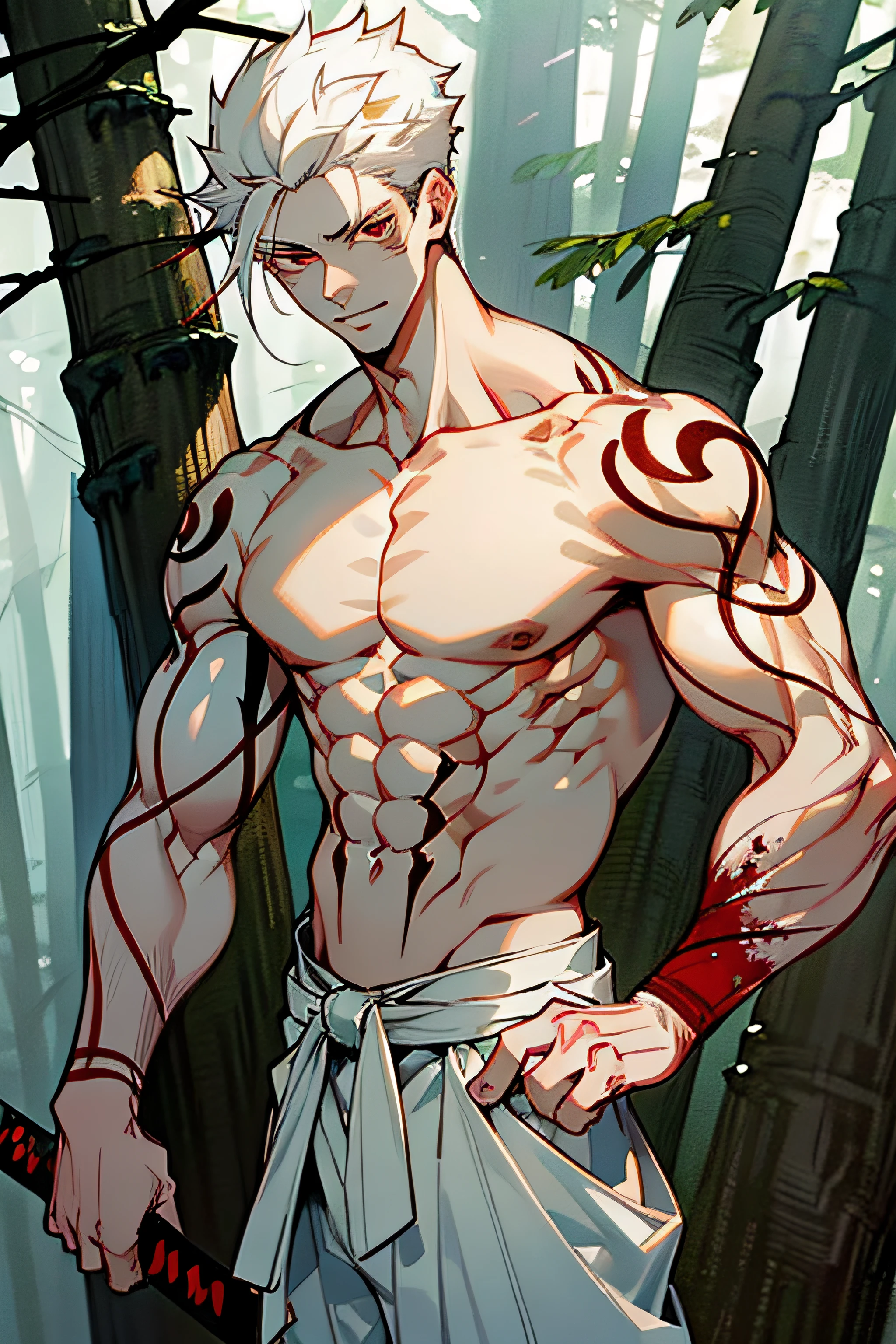 The body and face of the correct white snake