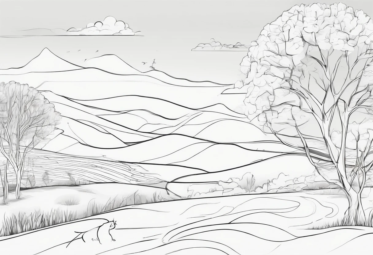 big landscape with a cat