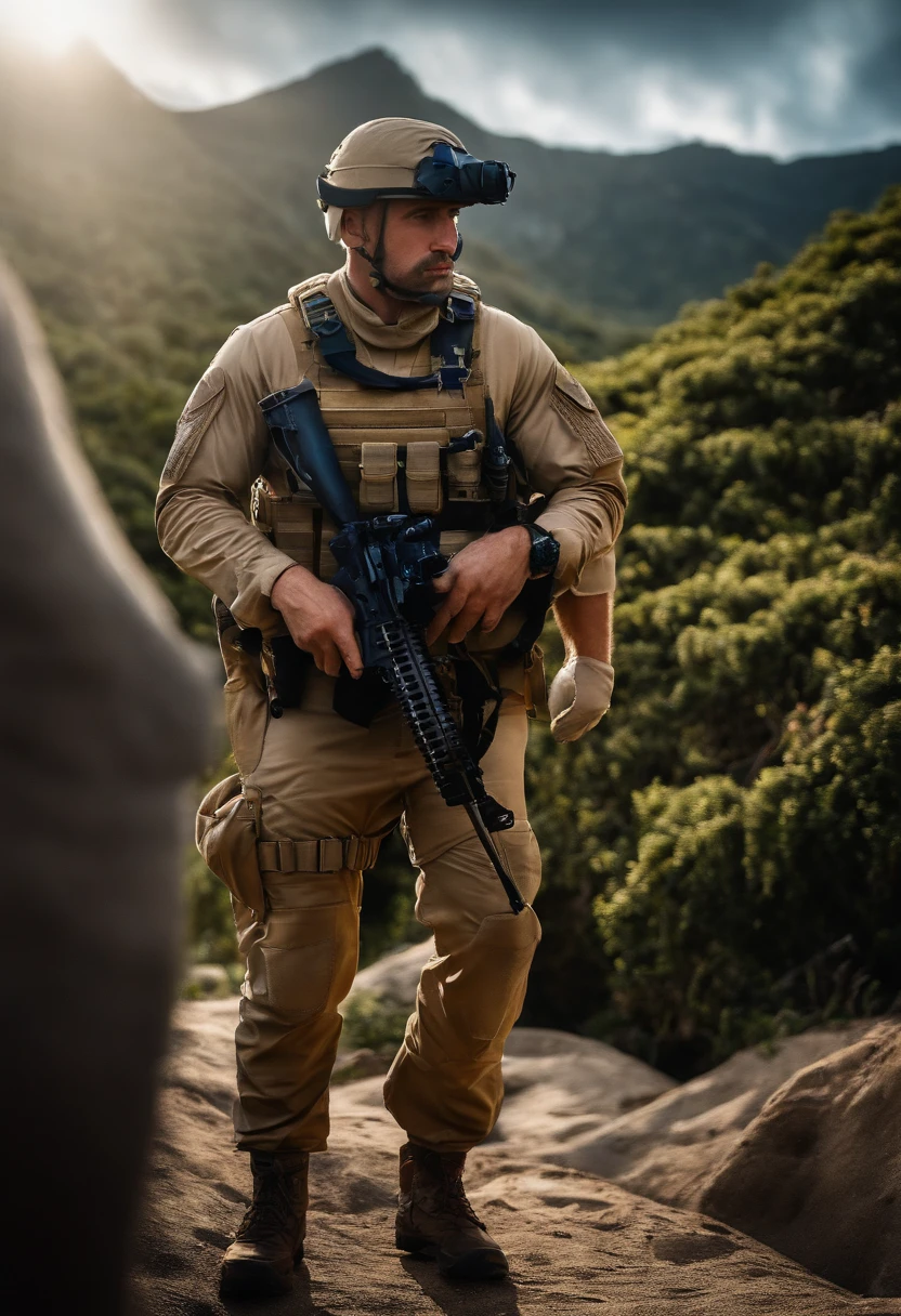 Foto realista de mim mesmo como um Navy Seal