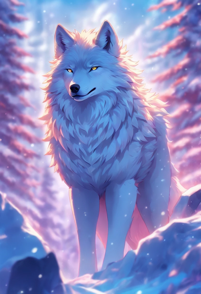 Majestic artic wolf