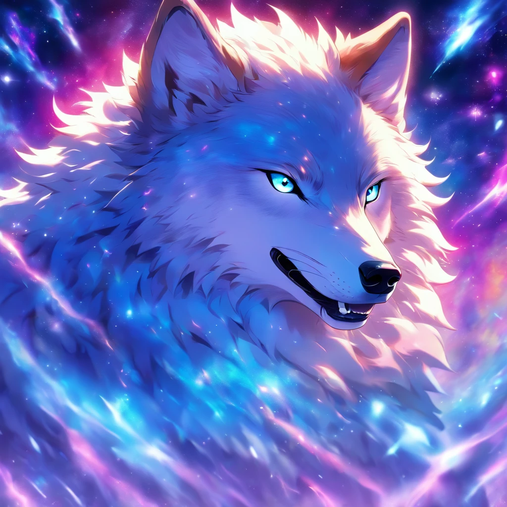 Majestic Galaxy artic wolf