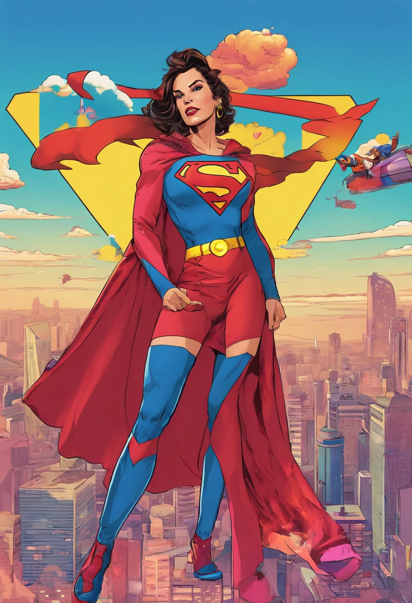 Mulher-Maravilha com roupa de Superman