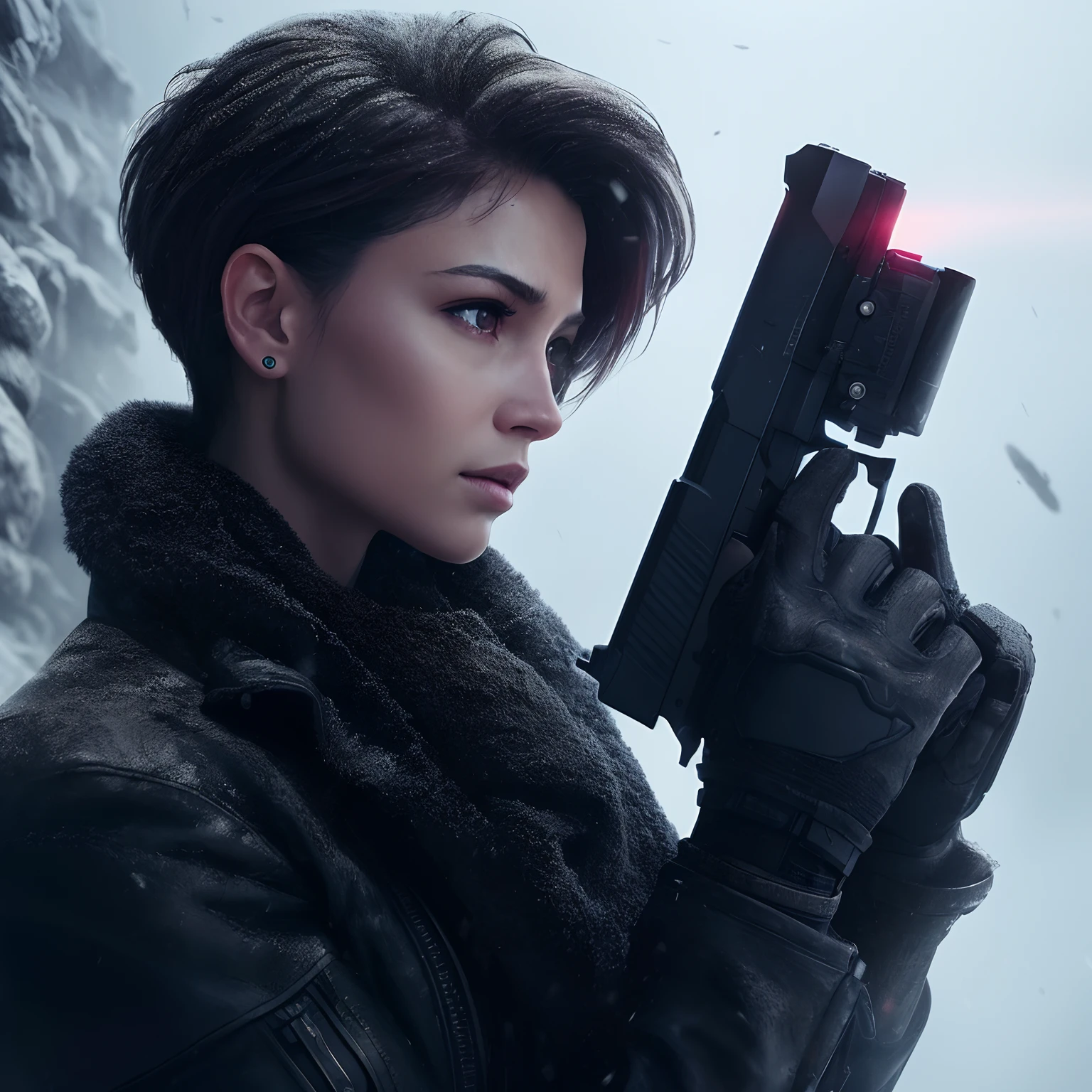 Cyberpunk aesthetics, action movie shot by Kon Satoshi, Very detailed lighting, Dramatic, trending digital art in Artstation 8k HD realistic detailed high definition, detalhado, textura da pele, hiper detalhado, textura de pele realista, melhor qualidade, Ultra alto nada, (fotorrealista: 1.4), alta resolução, detalhado, foto crua, sharp re, por Lee Jeffries Nikon D850 Film Fotografia de Stock 4 Kodak Portra 400 Camera F1.6 Lens Rich Colors Hyper Realistic Texture Dramatic Lighting UnrealEngine trend in ArtStation Cinestill 800