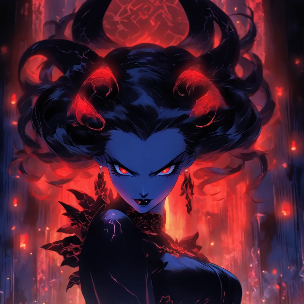 In Anime-art style, pixiv, masterpiece, 1 girl, (Close-up:1.1),Very Close to the Viewer( only half of the face is visible), soft lighting, Bloody sky, bloody environment, bloody rain, dark silhouettes, красный blood vibe, red vibe настроение, red like your blood, vampire life, Gothic, mysterious facial expressions, tattoos, aesthetics, rings and finger rings, web, head covered with dark cloth, Vampirism, на заднем фоне dark silhouettes, the character is closer to the viewer, видно только one eye, Focus on the character, Close-up, symbolism, a ritual, mirrors and paintings in the background, reflections, on the avatar, Dark art style, Blood runs down his face, portrait, leader, leads the concept, silhouettes behind, chaos, the weather is terrible, someone is spectating on her, DALLE, Close-up больших демонических глаз, сложные eyes, Unique Demon Ghouls, These images feature a dark, anime-style warrior with intricate tattoos and glowing red eyes, holding a blood-stained katana. The background includes a moonlit scene with shadowy samurai figures and a mysterious reaper, balanced to give equal focus to both the warrior and the background elements, creating a masterpiece, Digital art, city on the skyline, dark lighting, permission 1:1, blond hair, kimono, katana, Shanghai, nails painted black, in detail, moon and shadows, eyes, в eyesх отражение битвы, mysticism in the background, split personality, в eyesх готовится к битве, необычные eyes, scene, add more details, dark, fingers are proportional, serious look, holding a katana in his hands, only half of the face is visible, dystopia, night lighting, motion blur, красная и кровавая aesthetics, one eye, Close-up