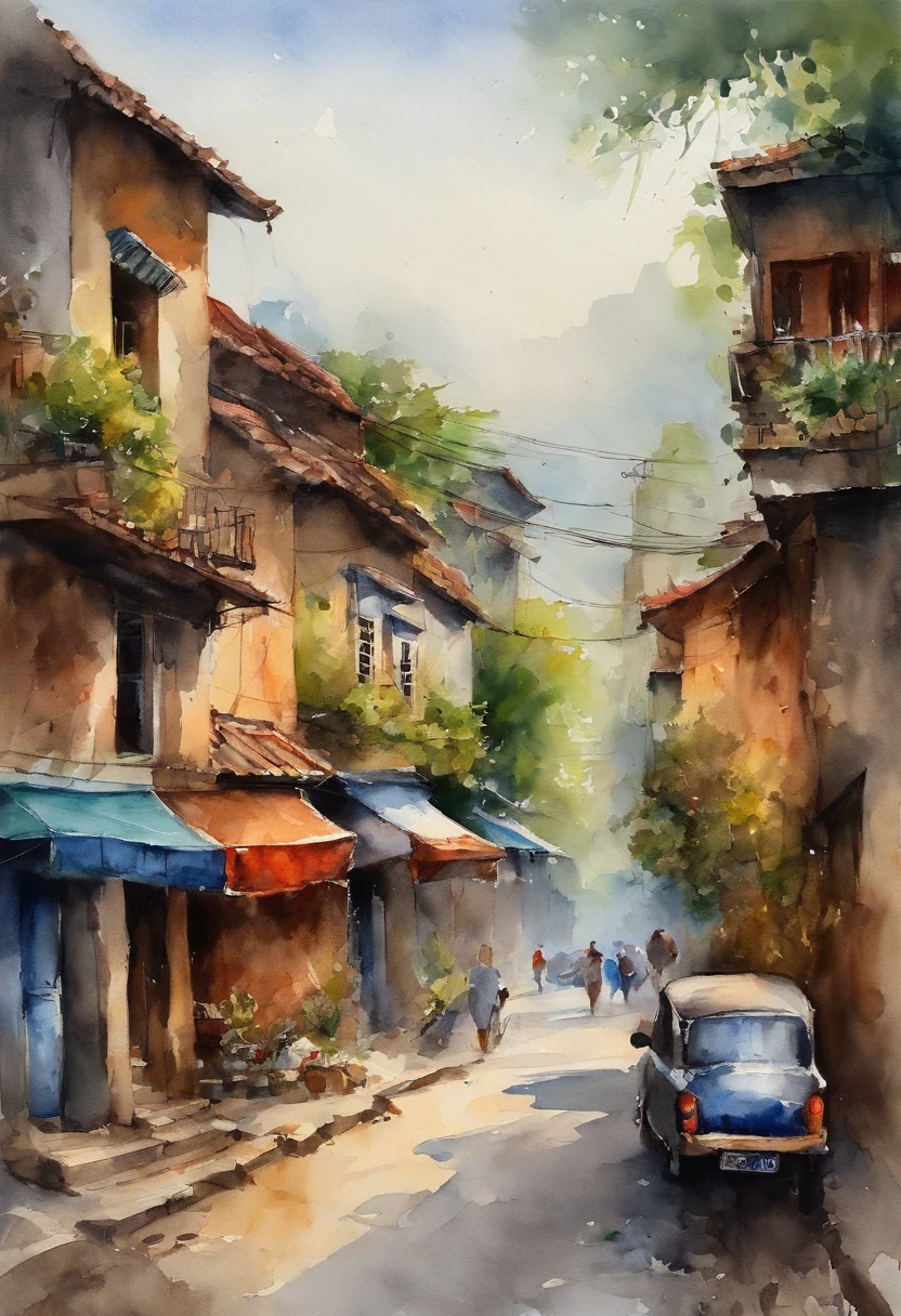 Best quality, masutepiece, 超A high resolution, (Photos realistic:1.4), surrealism, Dream-like,fusionart,Hanoi streets in the background